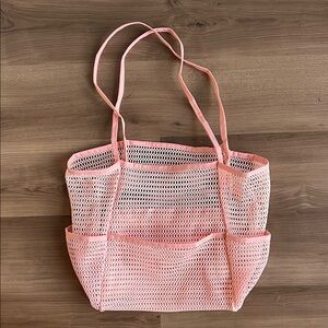 Pink Mesh Tote Bag